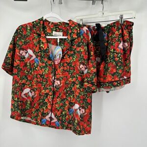 Peter Alexander Women Wizard Of Oz Pajama Set Size S Dorothy Poppy Print Novelty